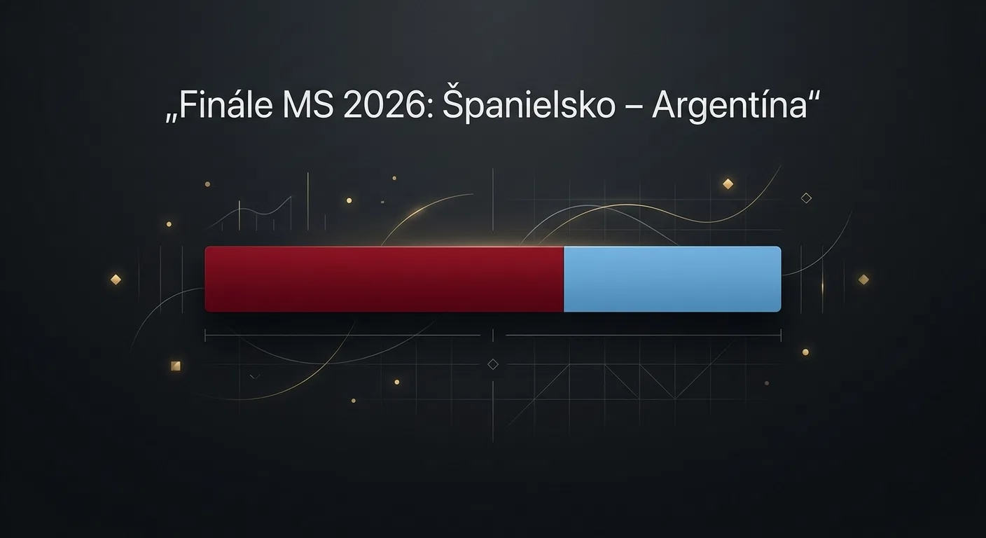 Grafické znázornenie kurzov a pravdepodobností pred finále MS 2026