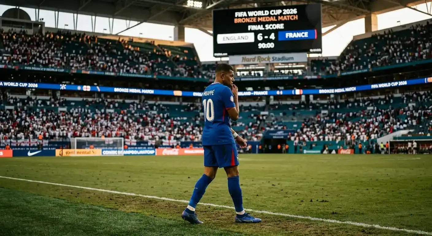 Kylian Mbappé po bronzovom zápase