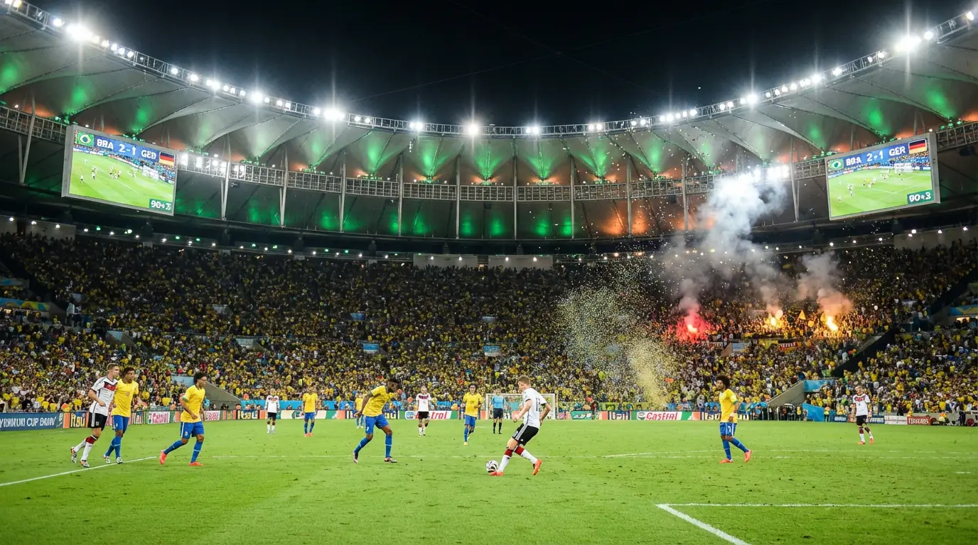 Futbalový štadión plný fanúšikov počas veľkého medzinárodného turnaja