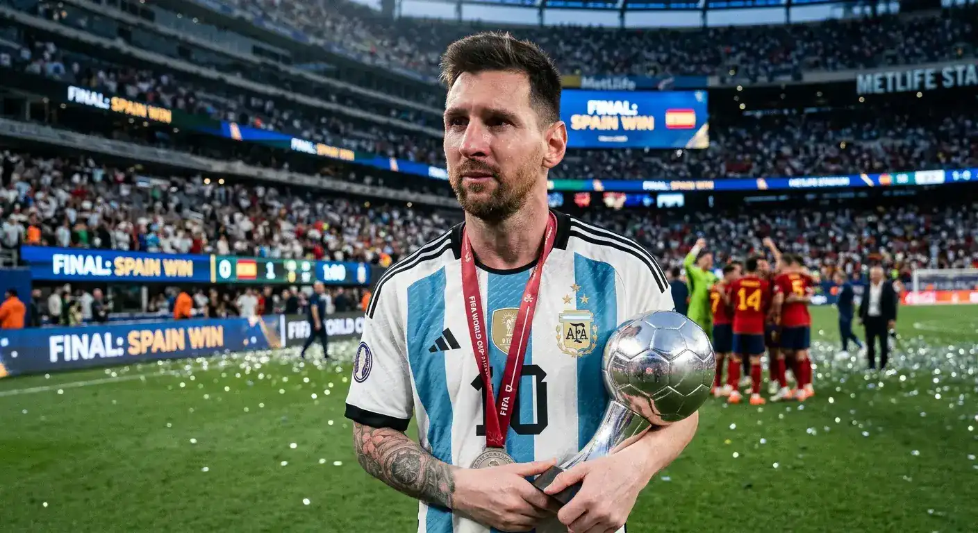 Lionel Messi so Striebornou loptou